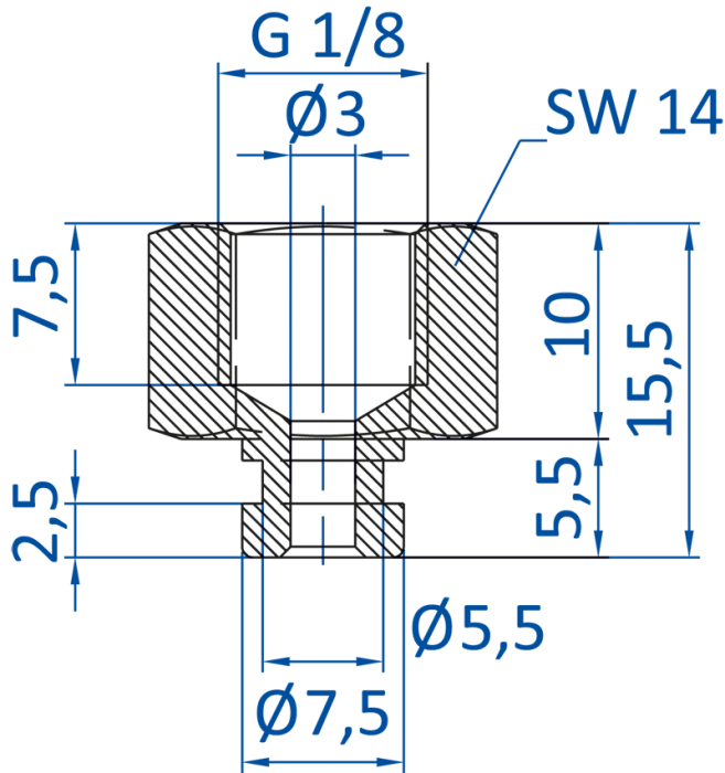 Standard fitting G1/8-female, 270.096