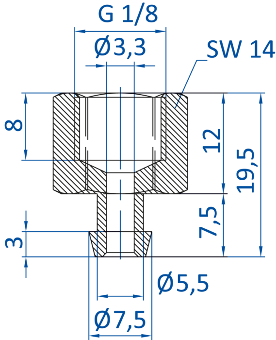 Standard fitting G1/8-male, 270.109