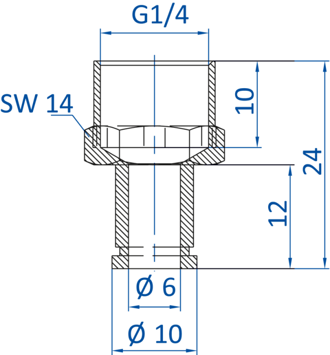 Standard fitting G1/4-female, 270.178