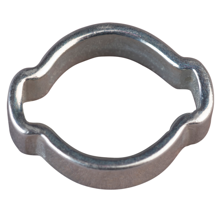 Double ear clamp, 17-20 mm, 4 mm wide zinc-plated version 78.034