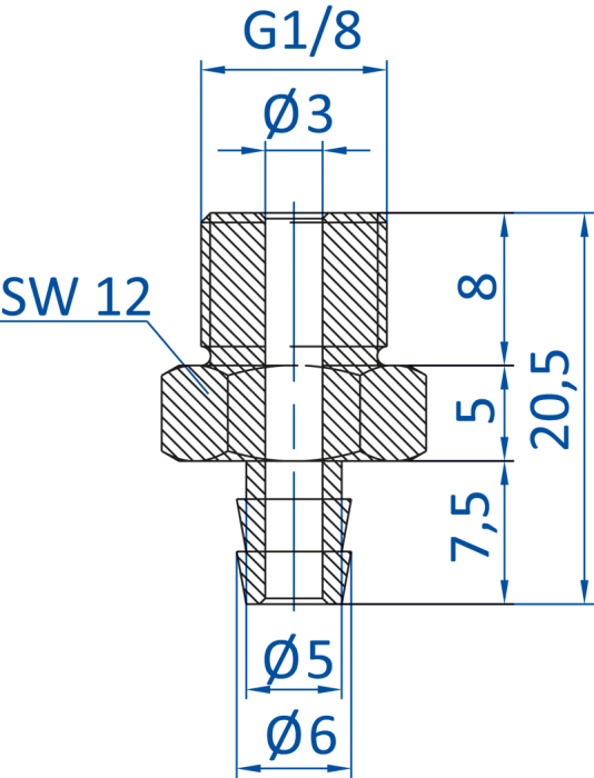 Standard fitting G1/8-male, 270.205