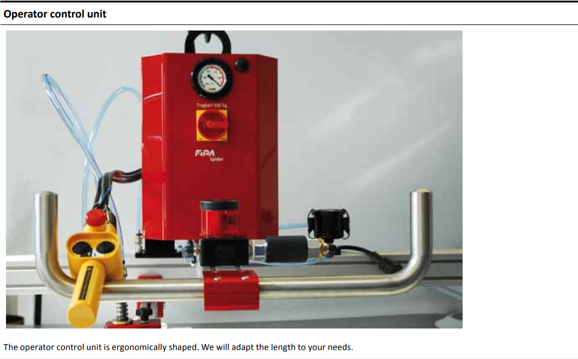 FIPA Spider and chain hoists operator control unit