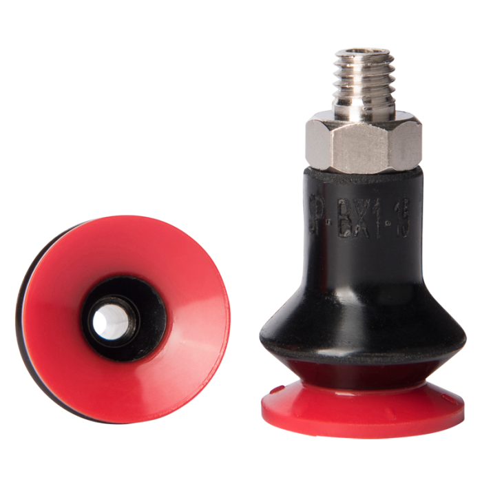 Bellows suction cup Ø 16 mm (1.5 bellows) Varioflex® 30°/60°, with fitting M5-male 22.016.253.16