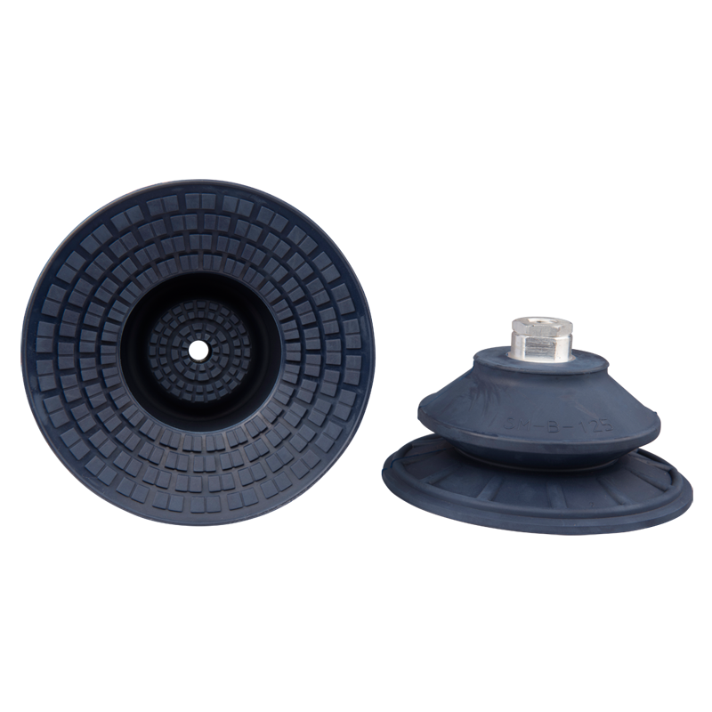 Bellows suction cup diam. 128 mm (1.5 bellows) NBR blue, with fitting G1/4-female 22.125.208.1