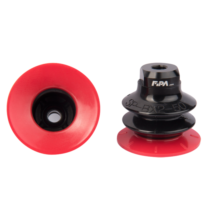 Bellows suction cup Ø 53 mm (2.5 bellows) Varioflex® 30°/60°, with fitting G1/8-female 20.053.151.16