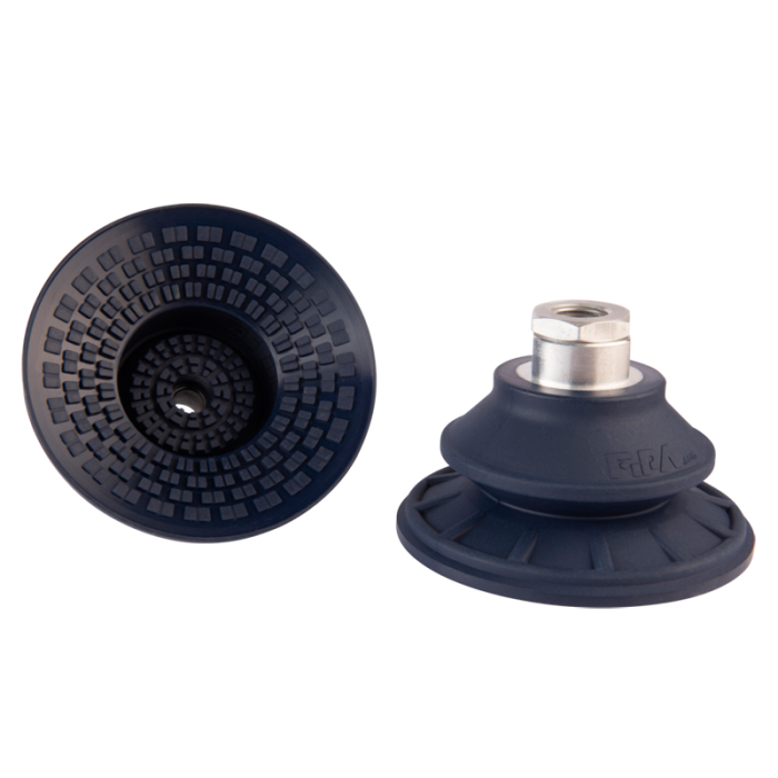 Bellows suction cup diam. 83 mm (1.5 bellows) NBR blue, with fitting G1/4-female 22.080.196.1
