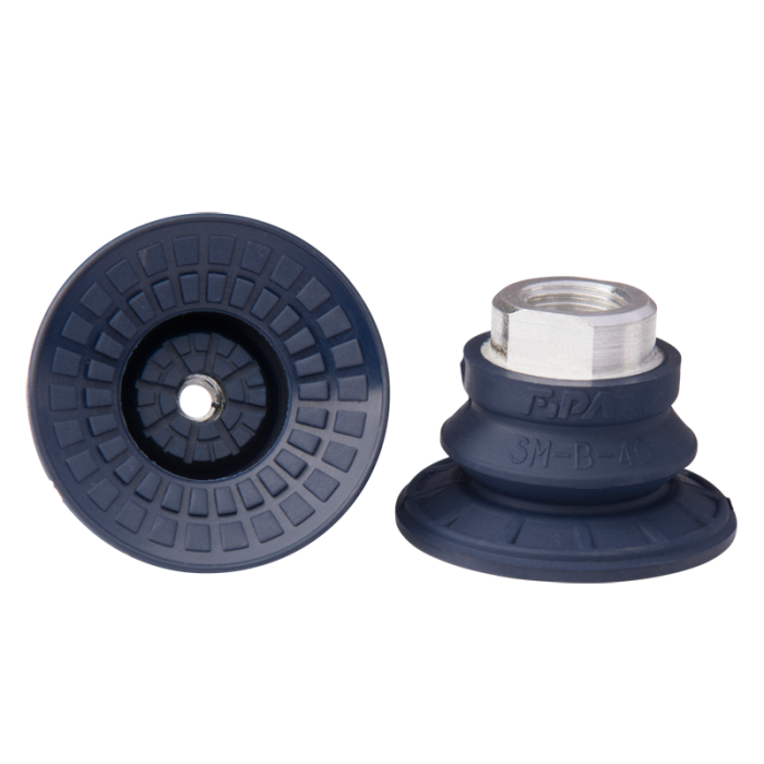 Bellows suction cup diam. 42 mm (1.5 bellows) NBR blue, with fitting G1/4-female 22.040.178.1