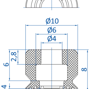 FIPA - SM-P 防滑 Non-slip Ø 10 mm; Stroke 0.5 mm - 昇歆科技