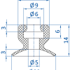 SD-MM Flat vacuum cup Ø 20 mm Vulkollan - 昇歆科技 Cheerbright