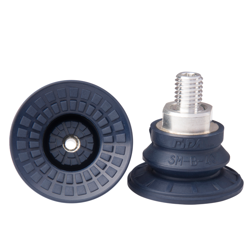 Bellows suction cup diam. 42 mm (1.5 bellows) NBR blue, with fitting M14x1.5-male 22.040.180.1