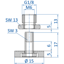 Standard fitting G1/8-male, 270.486