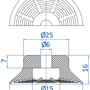 FIPA - SM-P 防滑 Non-slip Ø 40 mm; Stroke 2.5 mm - 昇歆科技有限公司