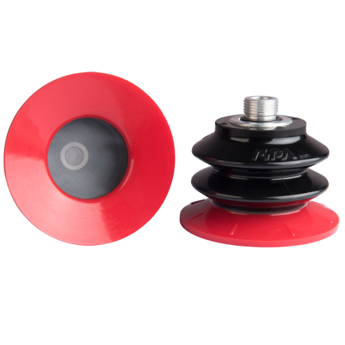 Bellows suction cup Ø 77 mm (2.5 bellows) Varioflex® 30°/60°, with fitting G3/8-male 20.077.154.16-FI