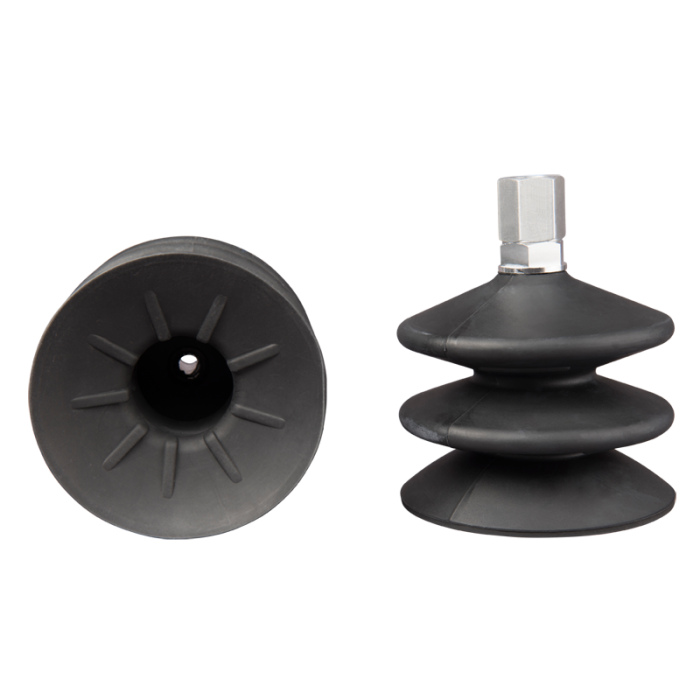 Bellows suction cup diam. 88 mm (2.5 bellows) NBR black 20.088.124.1