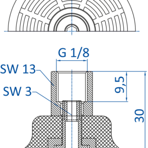 FIPA - SM-P Non-slip Ø 40 mm; Stroke 2.5 mm - 昇歆科技有限公司