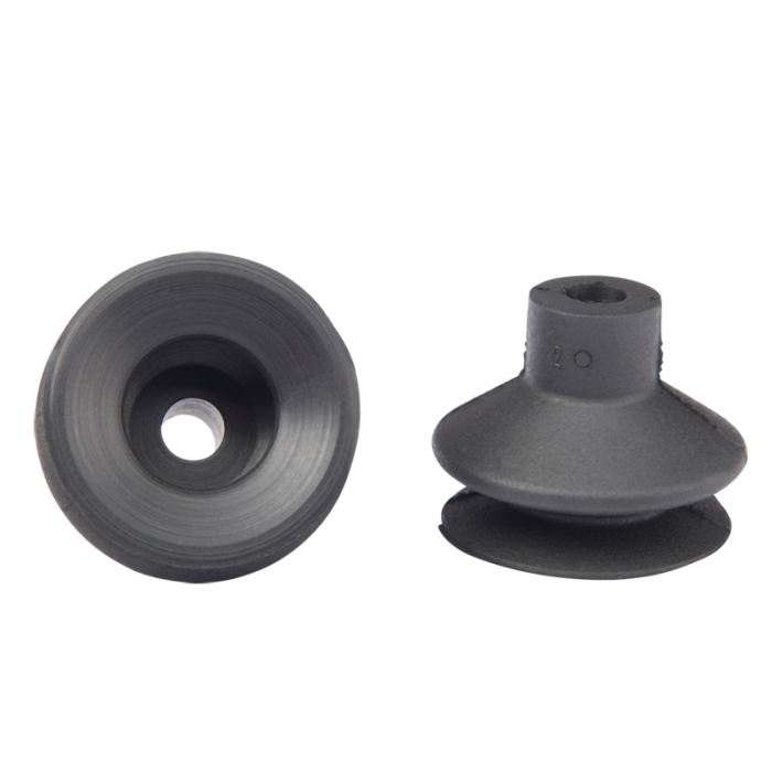 Bellows suction cup diam. 25 mm (1.5 bellows) NBR black 23.025.137.1