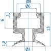 FIPA SD-MM – Flat vacuum cup Ø 13 mm - 昇歆科技