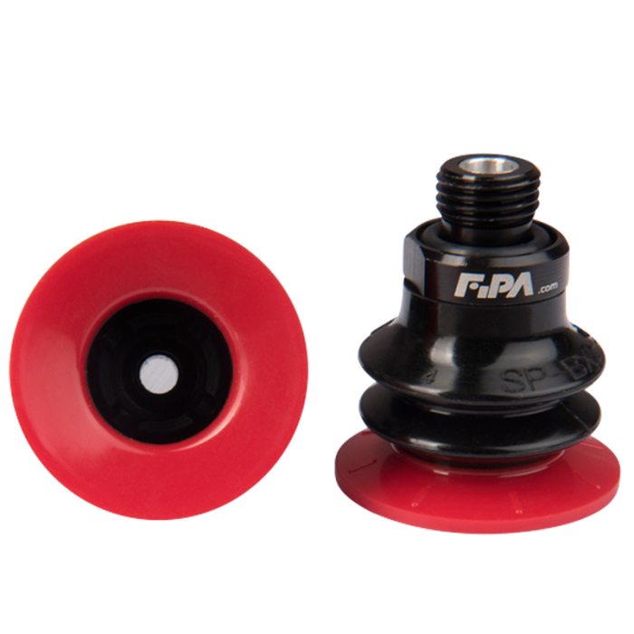 Bellows suction cup Ø 37 mm (2.5 bellows) Varioflex® 30°/60°, with fitting G1/4-male 20.037.150.16