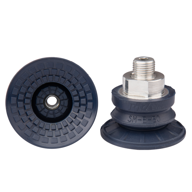 Bellows suction cup diam. 52 mm (1.5 bellows) NBR blue, with fitting G1/4-male 22.050.183.1