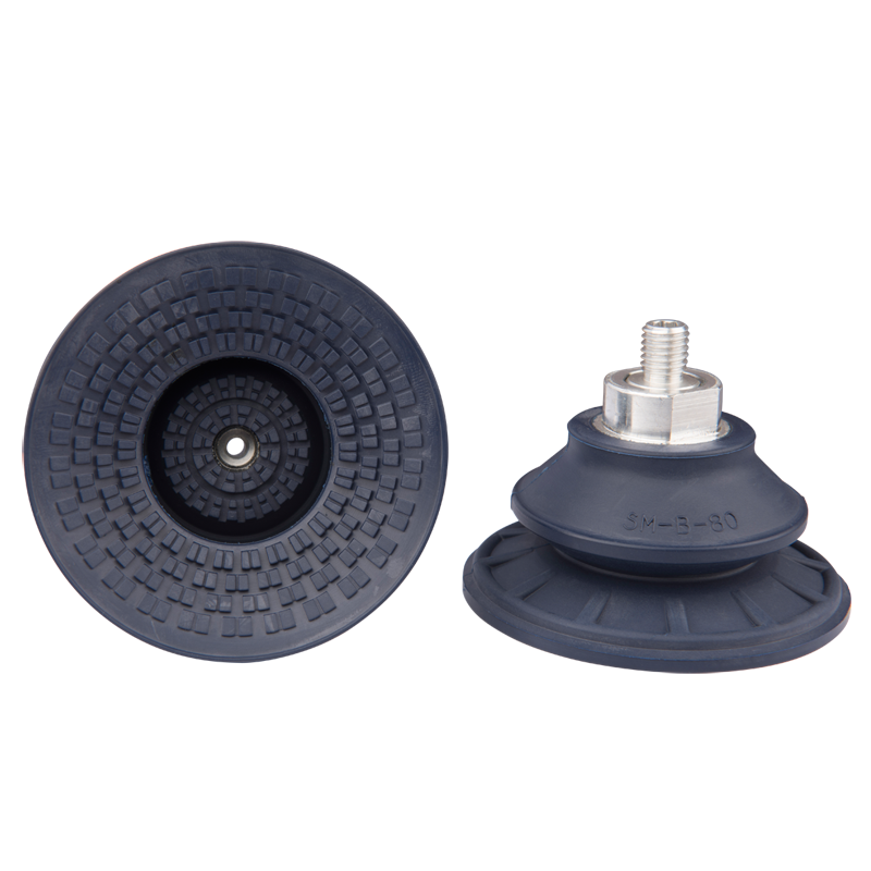 Bellows suction cup diam. 83 mm (1.5 bellows) NBR blue, with fitting M10-male 22.080.198.1