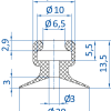 FIPA SD-MM Flat vacuum cup Ø 20 mm Vulkollan - 昇歆科技 Cheerbright