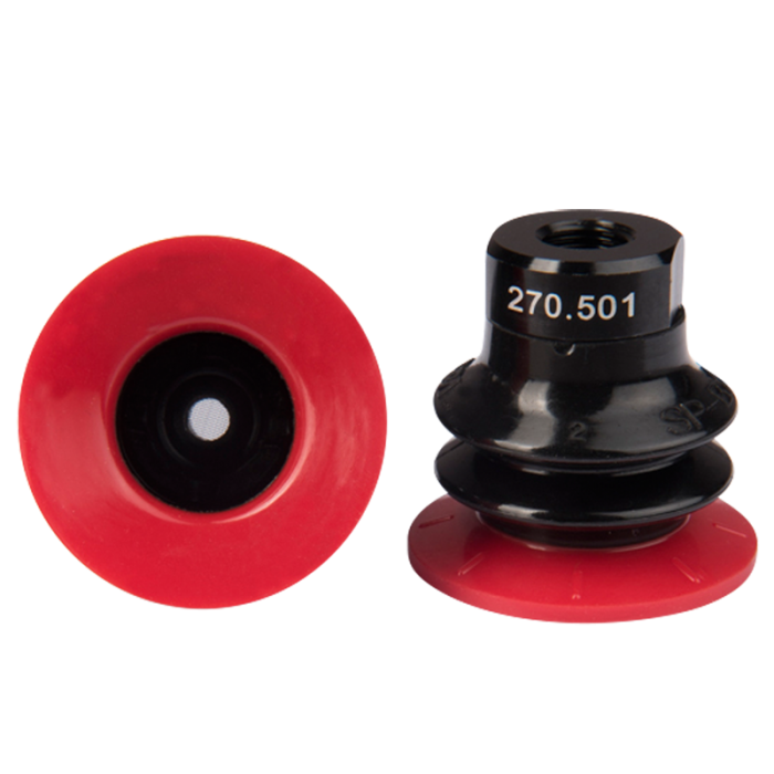 Bellows suction cup Ø 37 mm (2.5 bellows) Varioflex® 30°/60°, with fitting G1/8-female 20.037.149.16