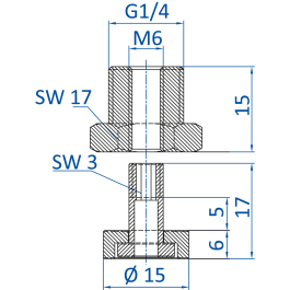 Standard fitting G1/4-male, 270.487