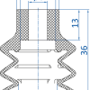 FIPA SBU 2; Ø 32 mm; 21.032.075 波紋管真空吸盤 - 昇歆科技 Cheerbright