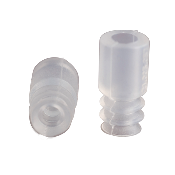 Bellows vacuum cup Ø 4 mm (2,5 bellows) Silicone transparent 21.004.083.2-LE