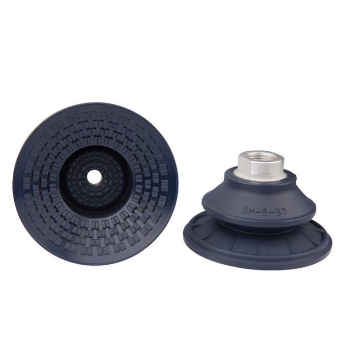 Bellows suction cup diam. 83 mm (1.5 bellows) NBR blue, with fitting G3/8-female 22.080.197.1