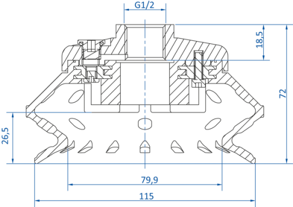 FIPA SP-BX1 Varioflex®; Ø 115 mm; 22.115.267 - 昇歆科技 Cheerbright