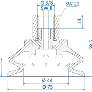 FIPA SP-BX1 Varioflex®; Ø 75 mm; 22.075.263 - 昇歆科技 Cheerbright