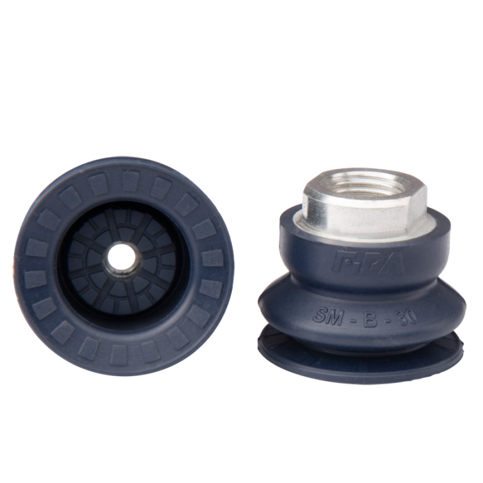 Bellows suction cup diam. 32 mm (1.5 bellows) NBR blue, with fitting G1/4-female 22.030.172.1