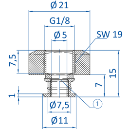 Standard fitting G1/8-female, 270.501-S