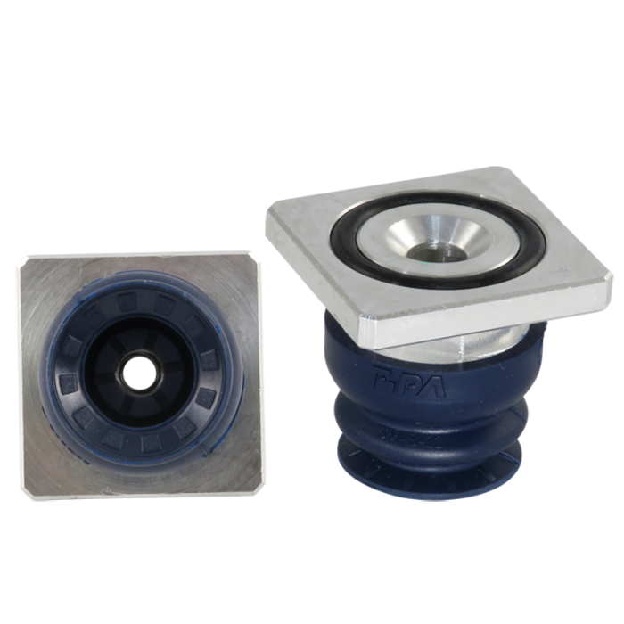 Bellows suction cup diam. 22 mm (1,5 bellows) NBR blue, with R-Adapt 22.022.227.1