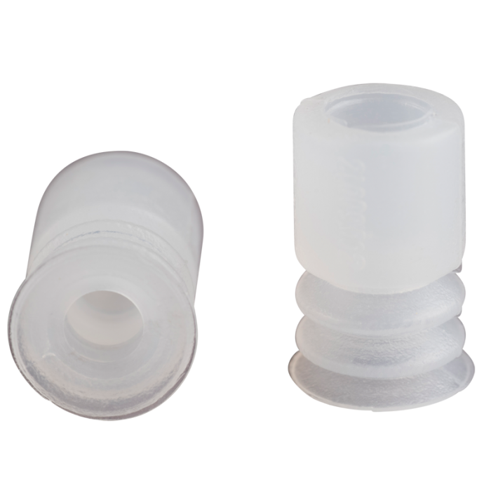 Bellows suction cup diam. 10 mm (2.5 bellows) silicone transparent 21.009.002.2
