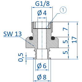 Standard fitting G1/8-male, 270.503-S