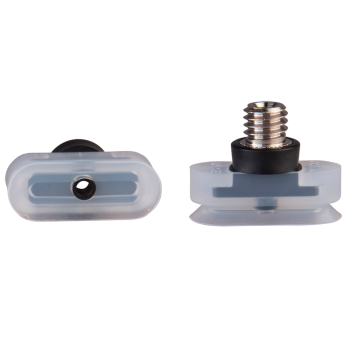 Oval suction cup 20x8 mm silicone transparent 130.20x8.076.2