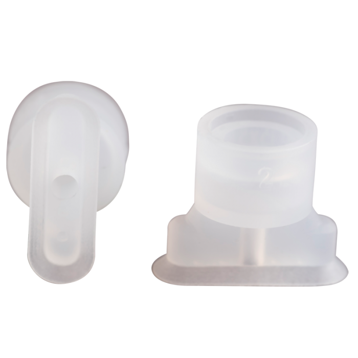 Oval suction cup 15x5 mm silicone transparent 132.15x5.008.2