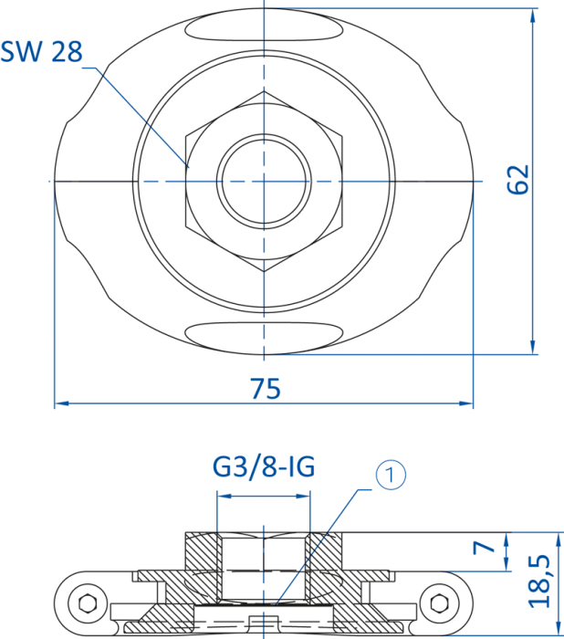 Standard fitting G3/8-female, 270.528-S