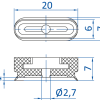 FIPA - SO-E; 20x6 mm; 132.20x6.013 極薄設計橢圓真空吸盤- 昇歆科技
