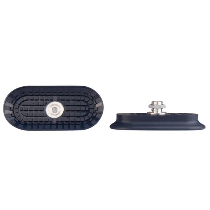 Flat suction cup oval 105x50 mm NBR blue, with fitting M14x1.5-male 130.105x50.168.1