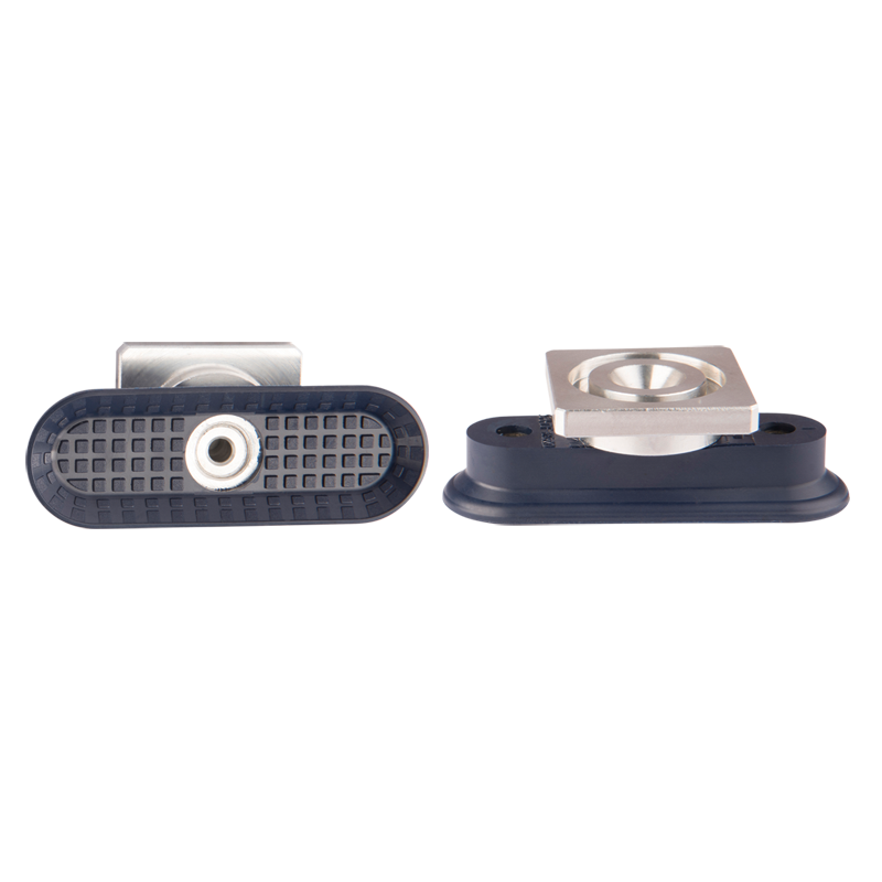 Flat suction cup oval 65x20 mm NBR blue, with R-Adapt 130.65x20.151.1