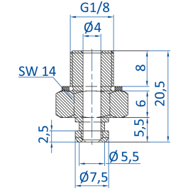 Standard fitting G1/8-male, 270.431