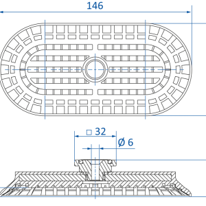 FIPA - SM-OF 145x70 mm Rectangular adapter - 昇歆科技 Cheerbright