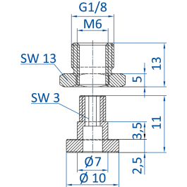 Standard fitting G1/8-male, 270.480