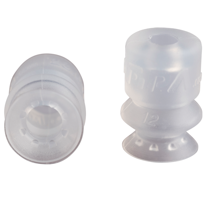 Bellows suction cup diam. 10 mm (1.5 bellows) silicone transparent 23.010.139.2