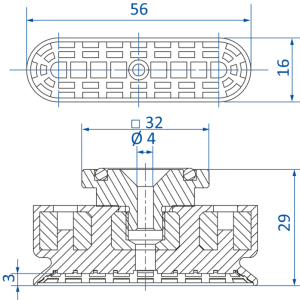 FIPA - SM-OF 55x16 mm Rectangular adapter - 昇歆科技 Cheerbright