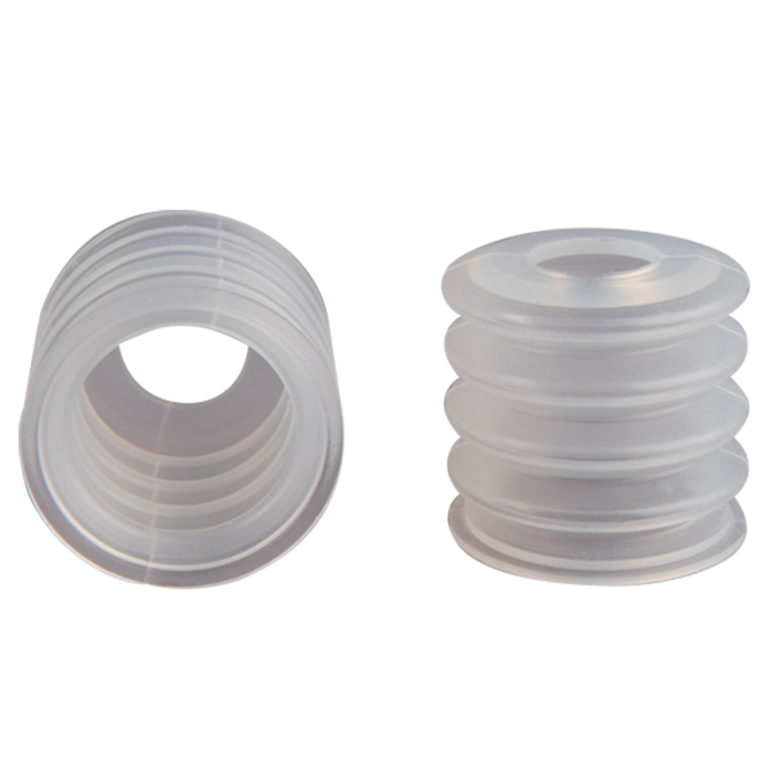 Bellows suction cup diam. 38 mm (4.5 bellows) silicone transparent 25.038.016.2