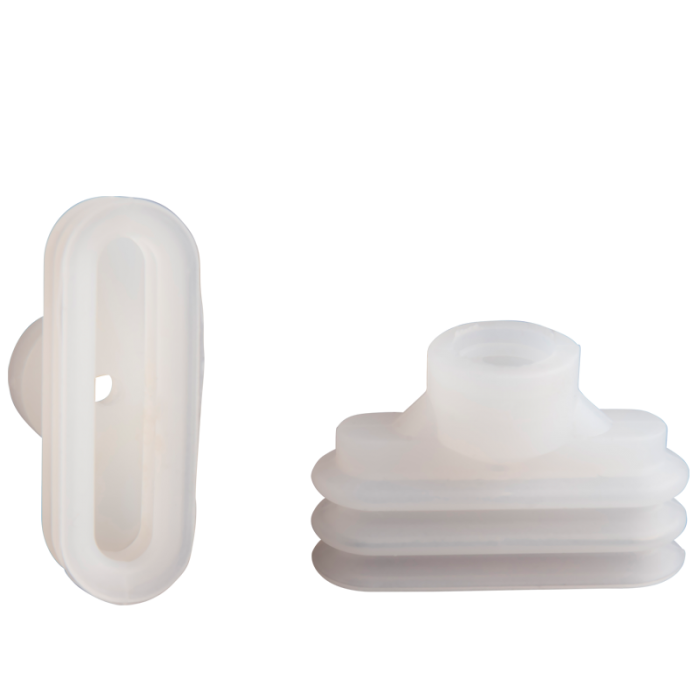 Oval suction cup 45x15 mm (2.5 bellows) silicone transparent 138.45x15.003.2